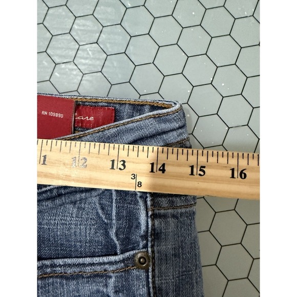 SEVEN 7 WOMENS JEANS SIZE 28 CLANIC FLARE MEDIUM WASH LOW RISE DENIM - Picture 5 of 8